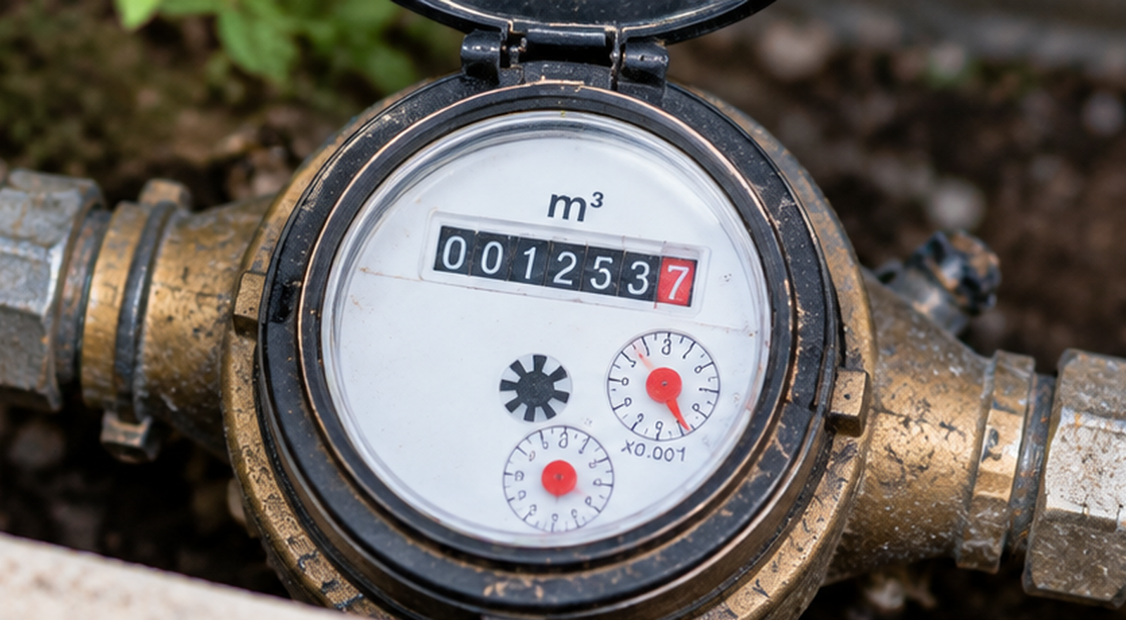 Residential water meter used for a home water audit